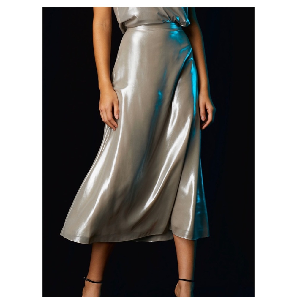 Wilfred Foil Printed Midi Skirt Size Small